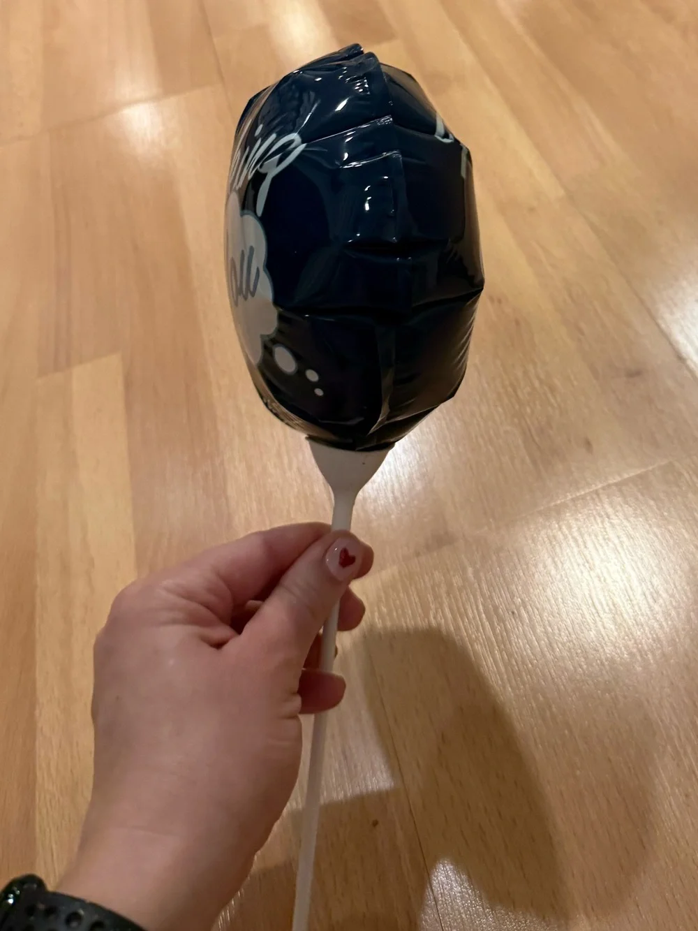 Thinking of You Navy Blue Mylar Balloon Pick